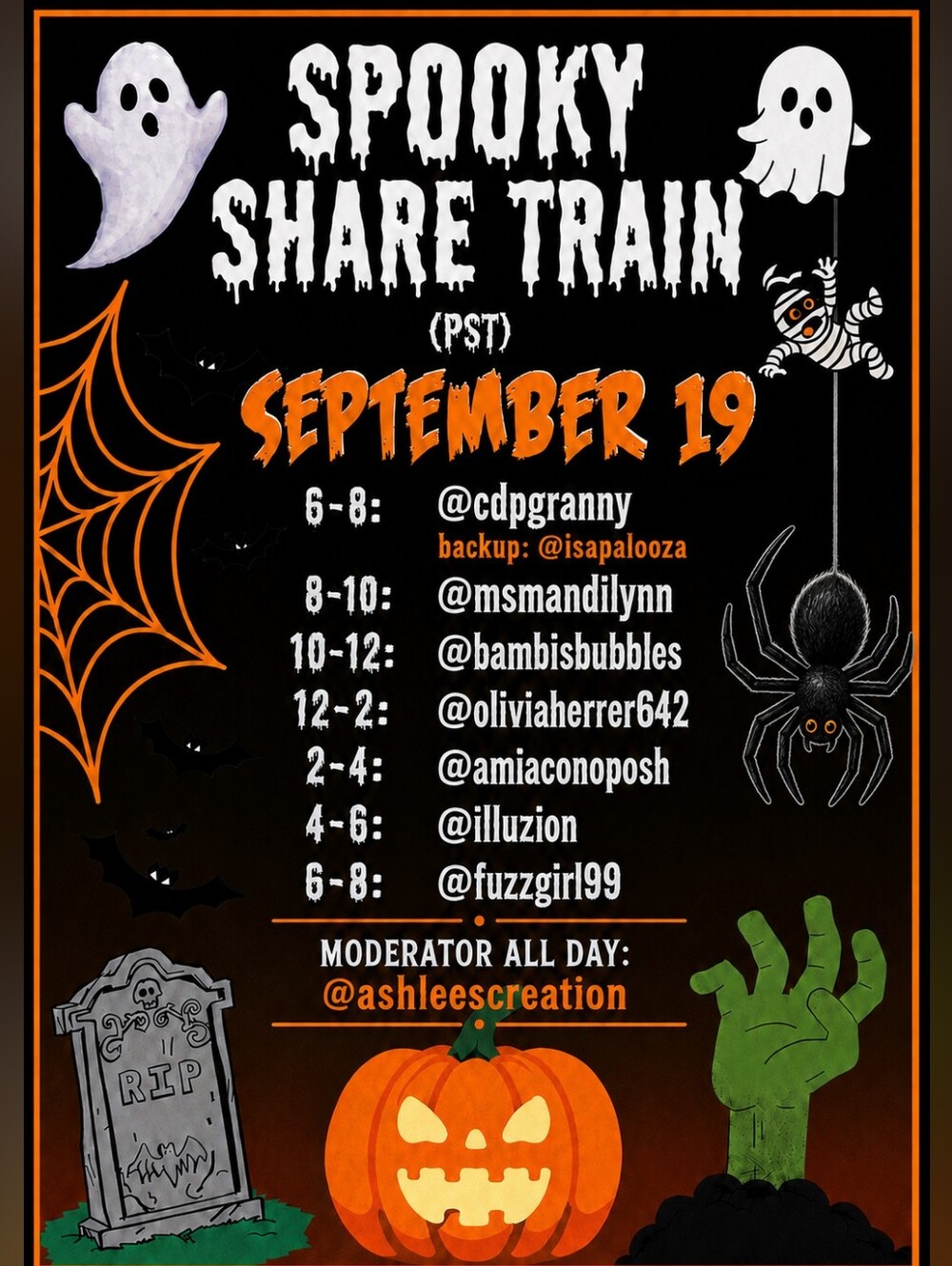 👻Spooky Share Show Train 9/19🎃